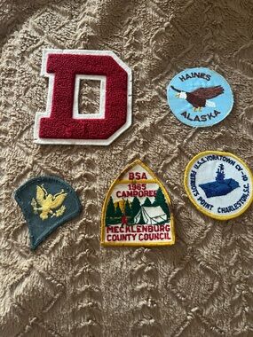 Vintage Patches with Assorted Vintage Embroidered Patches